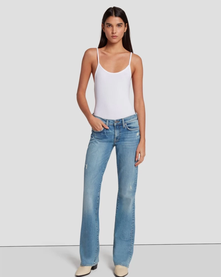 7 For All Mankind Women's Original Bootcut Jeans in Summer Fig Color