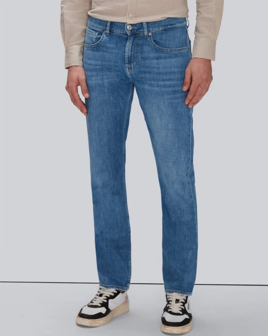 7 For All Mankind Men's Left Hand Straight Fit Jeans in Matira Wash