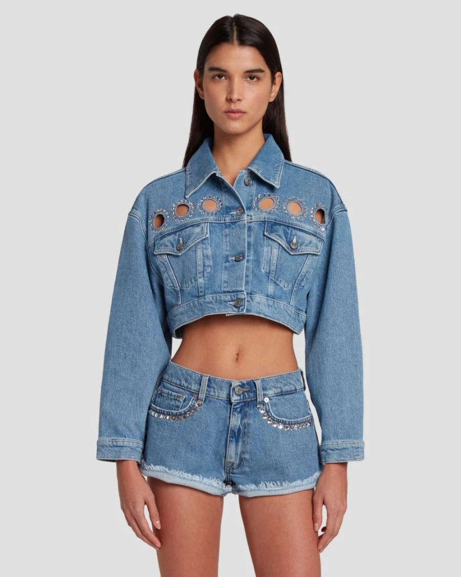 7 For All Mankind Women's Cropped Jacket – Babe Collection Collaboration with Adr