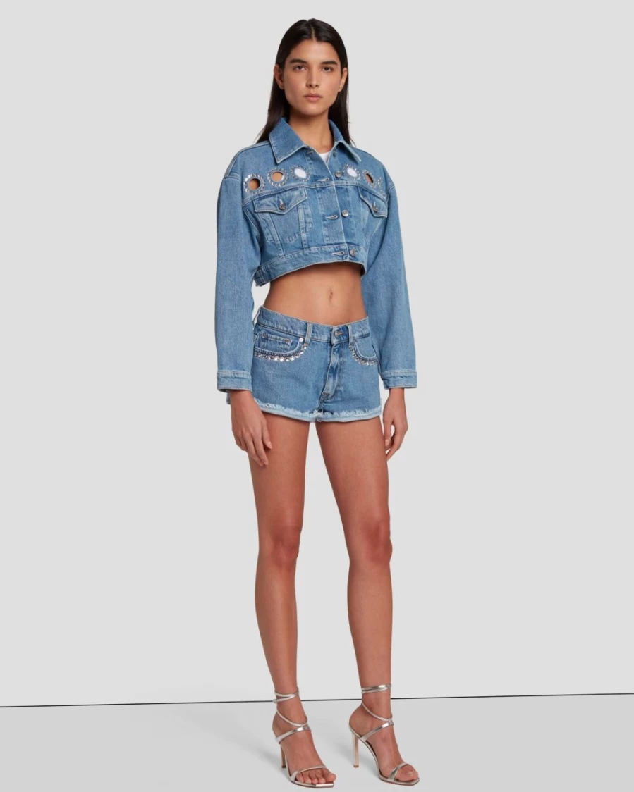 7 For All Mankind Women's Cropped Jacket – Babe Collection Collaboration with Adr