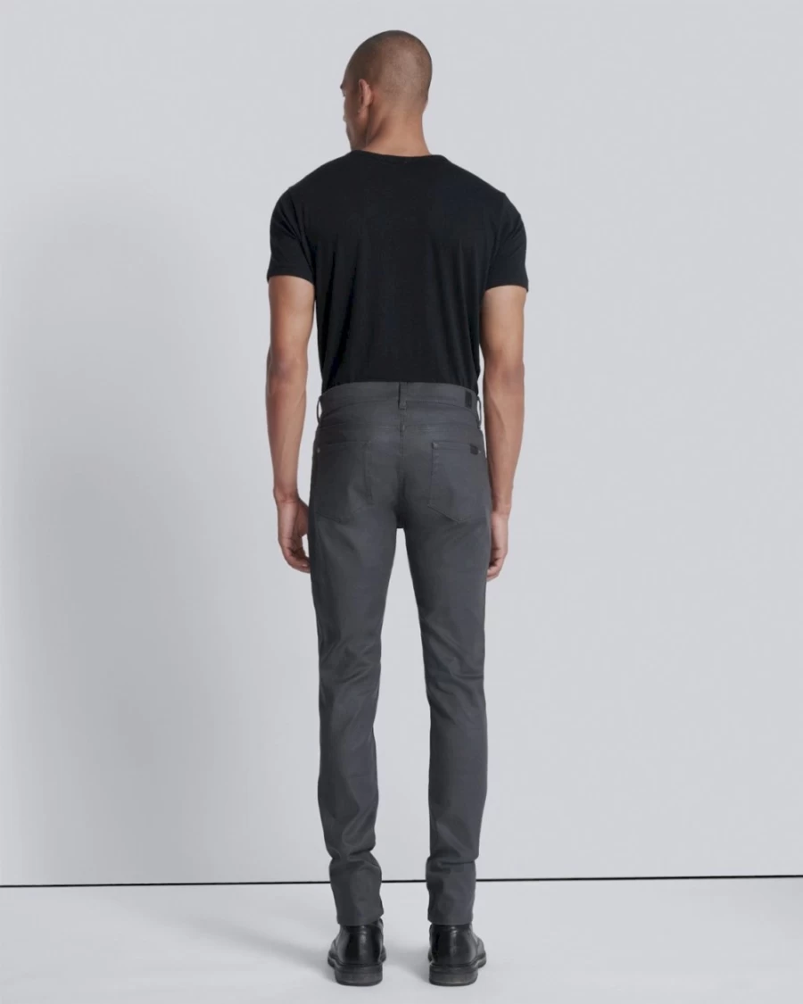 7 For All Mankind Men's Coated Slim Fit Tapered Gray Jeans