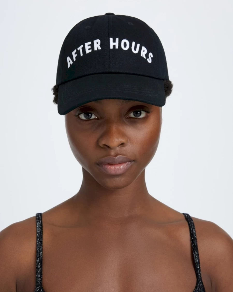 7 For All Mankind Women's Black After Hours Baseball Cap