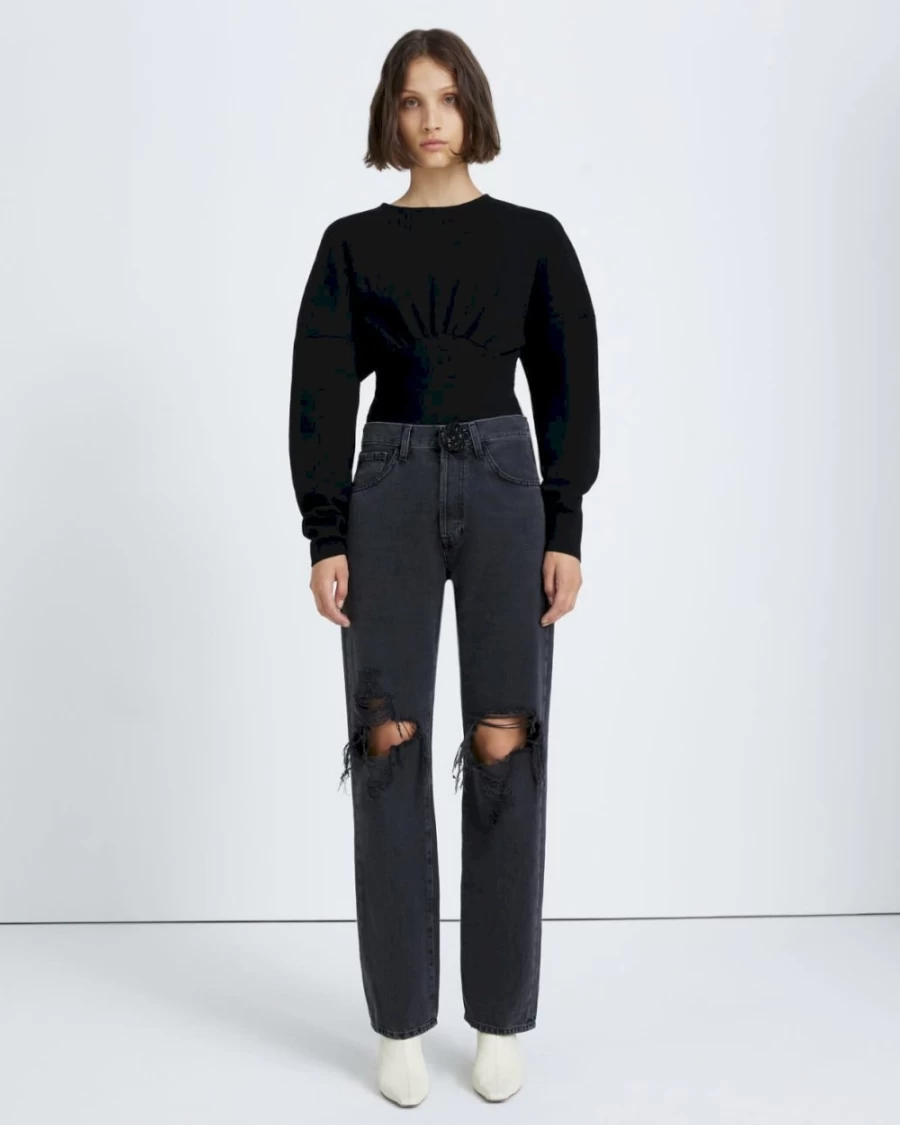 7 For All Mankind Women's Easy Straight In Night Iris Jeans