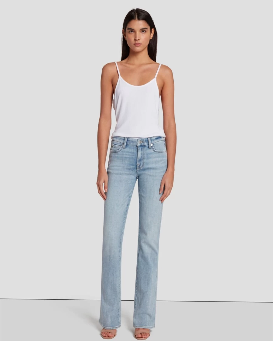 7 For All Mankind Women's Broken Twill Kimmie Bootcut Jeans in Coco Prive Wash