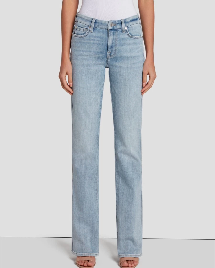7 For All Mankind Women's Broken Twill Kimmie Bootcut Jeans in Coco Prive Wash