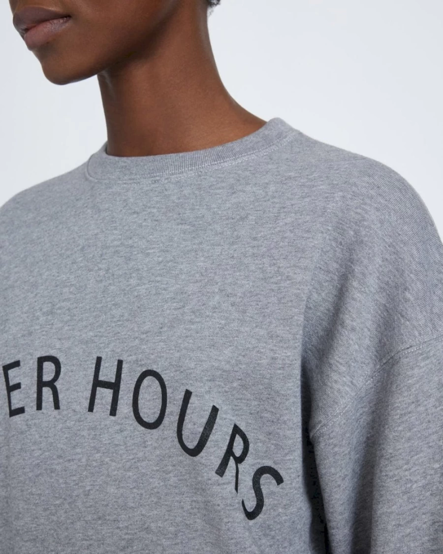 7 For All Mankind Women's After Hours Heather Grey Sweatshirt - Cozy Casual Pullover