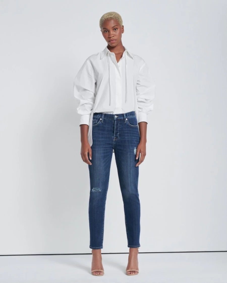 7 For All Mankind Women's Josefina Broken Twill Mad Hatter Jeans