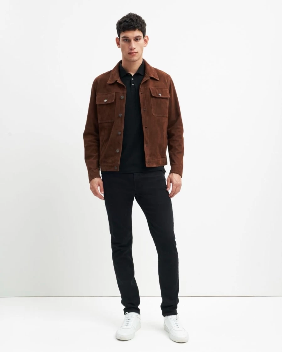 7 For All Mankind Men's Luxe Performance Slim Fit Tapered Black Jeans