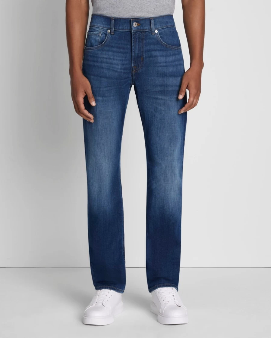 7 For All Mankind Men's Left Hand Straight Jeans in Redvale Wash