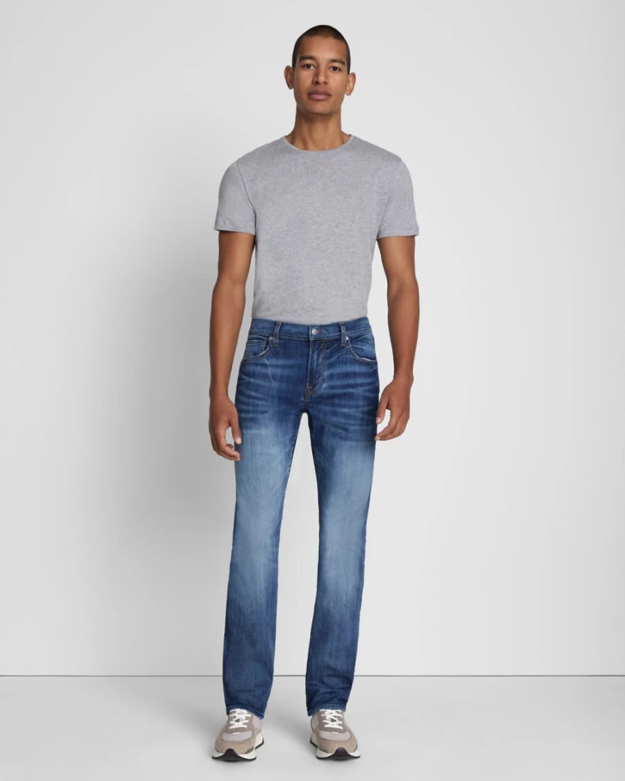 7 For All Mankind Men's Airweft Straight Jeans - Coachella Style Denim Pants