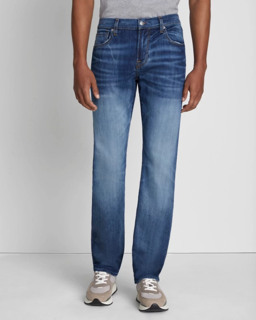 7 For All Mankind Men's Airweft Straight Jeans - Coachella Style Denim Pants