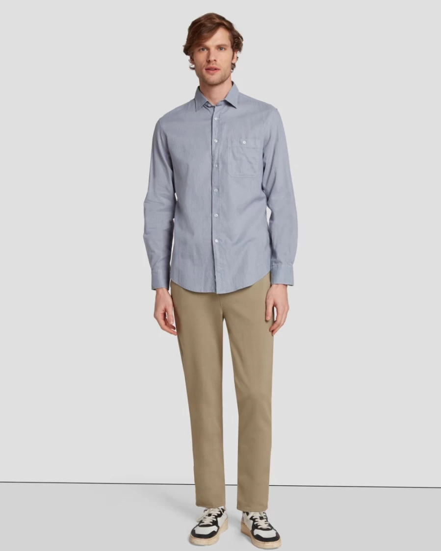 7 For All Mankind Men's Taupe Travel Chino Pants for Comfort & Style