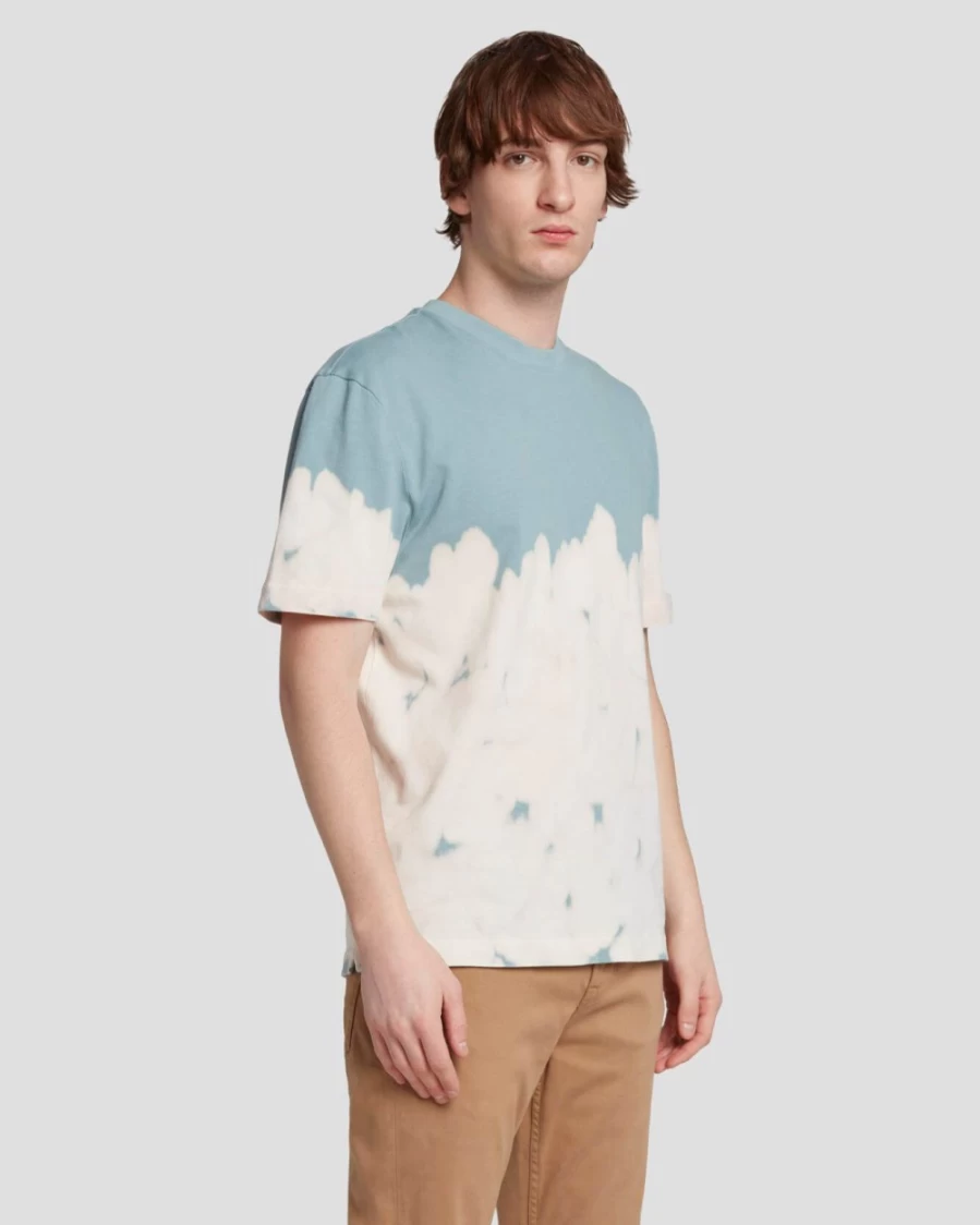 7 For All Mankind Men's Bleach Dip Dye Frost T-Shirt