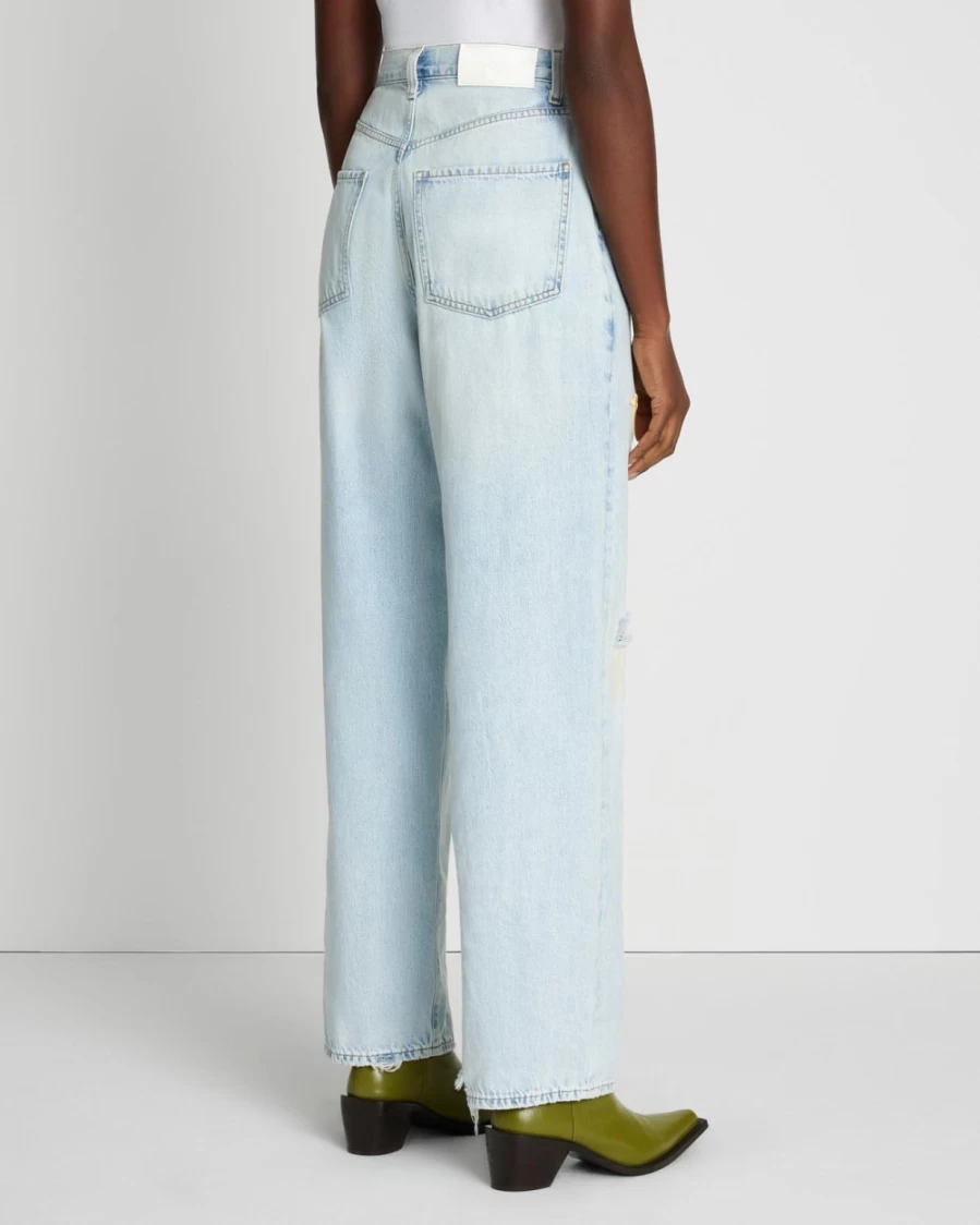 7 For All Mankind Women's Jennifer 90s Baggy Jeans in Blue Babe Wash