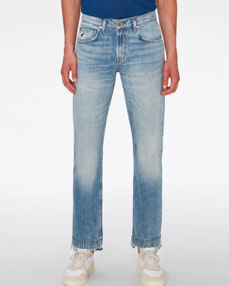 7 For All Mankind Men's Vintage Blue Cropped Straight Leg Jeans