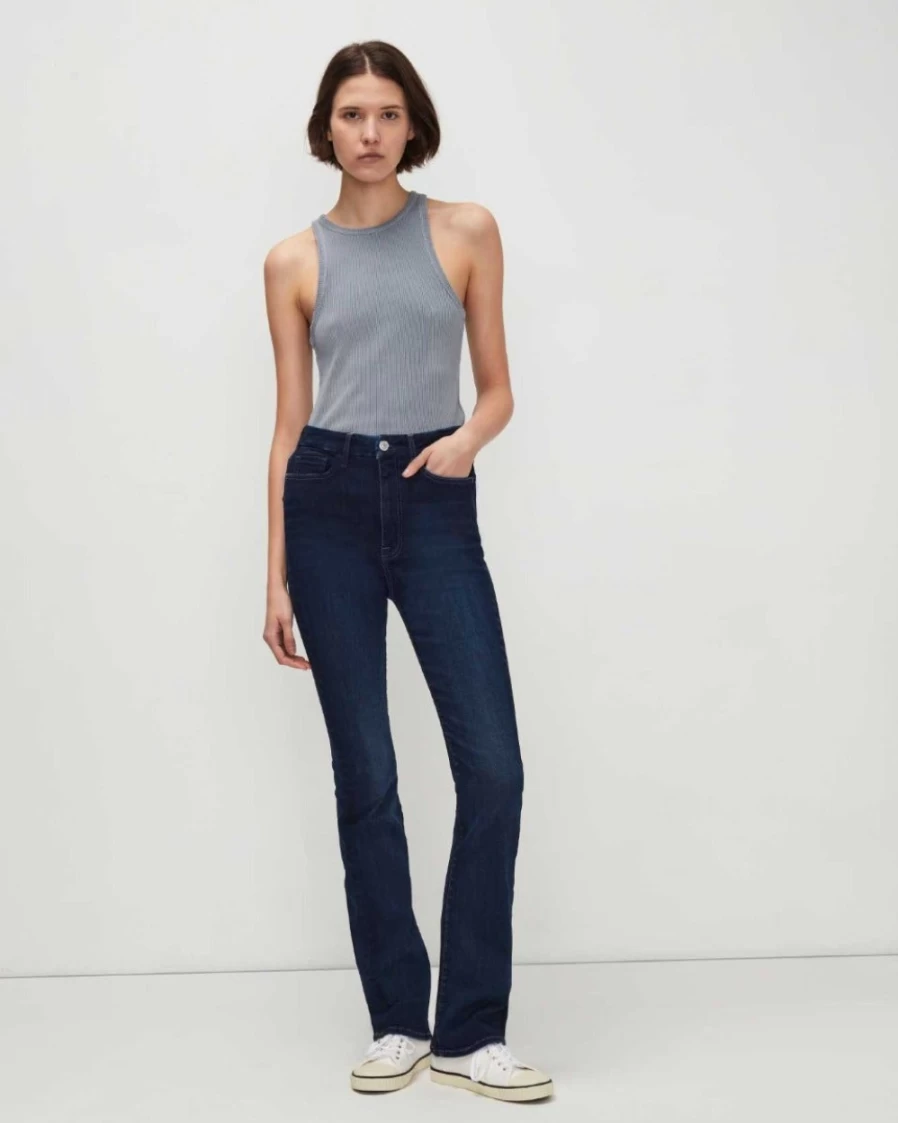 7 For All Mankind Women's No Filter Ultra High Rise Skinny Bootcut Jeans in Mariposa Wash
