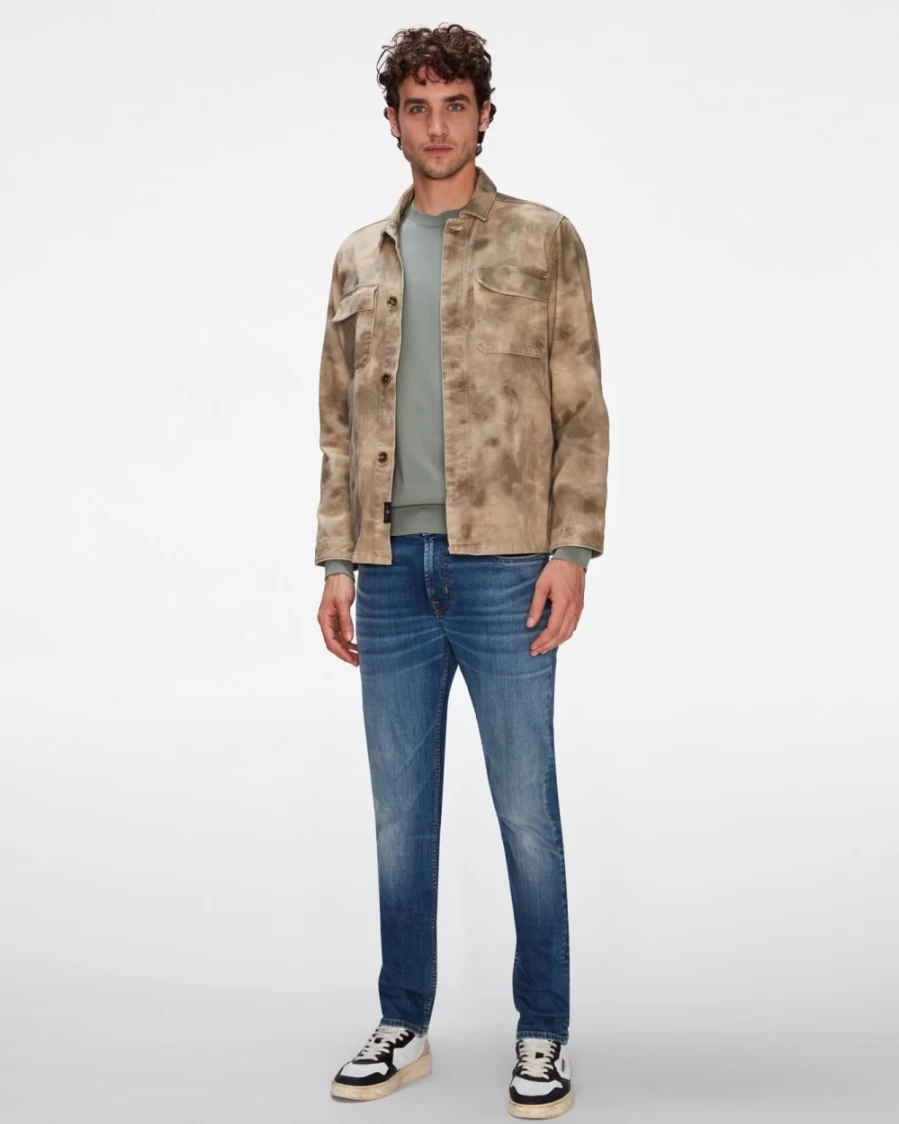 7 For All Mankind Men's Modern Field Jacket - Abstract Camouflage Outdoor Coat