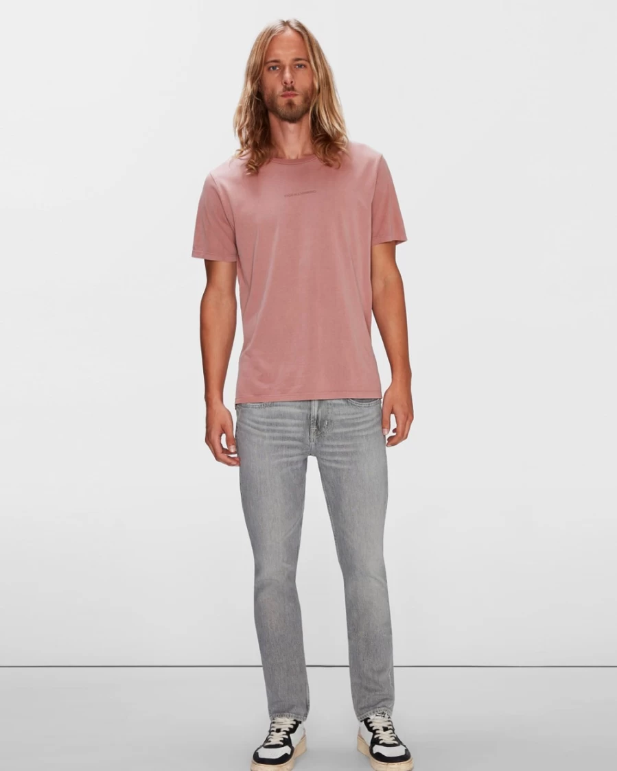 7 For All Mankind Men's Slimmy Tapered Jeans in Stone Wash - Natural Fit Denim