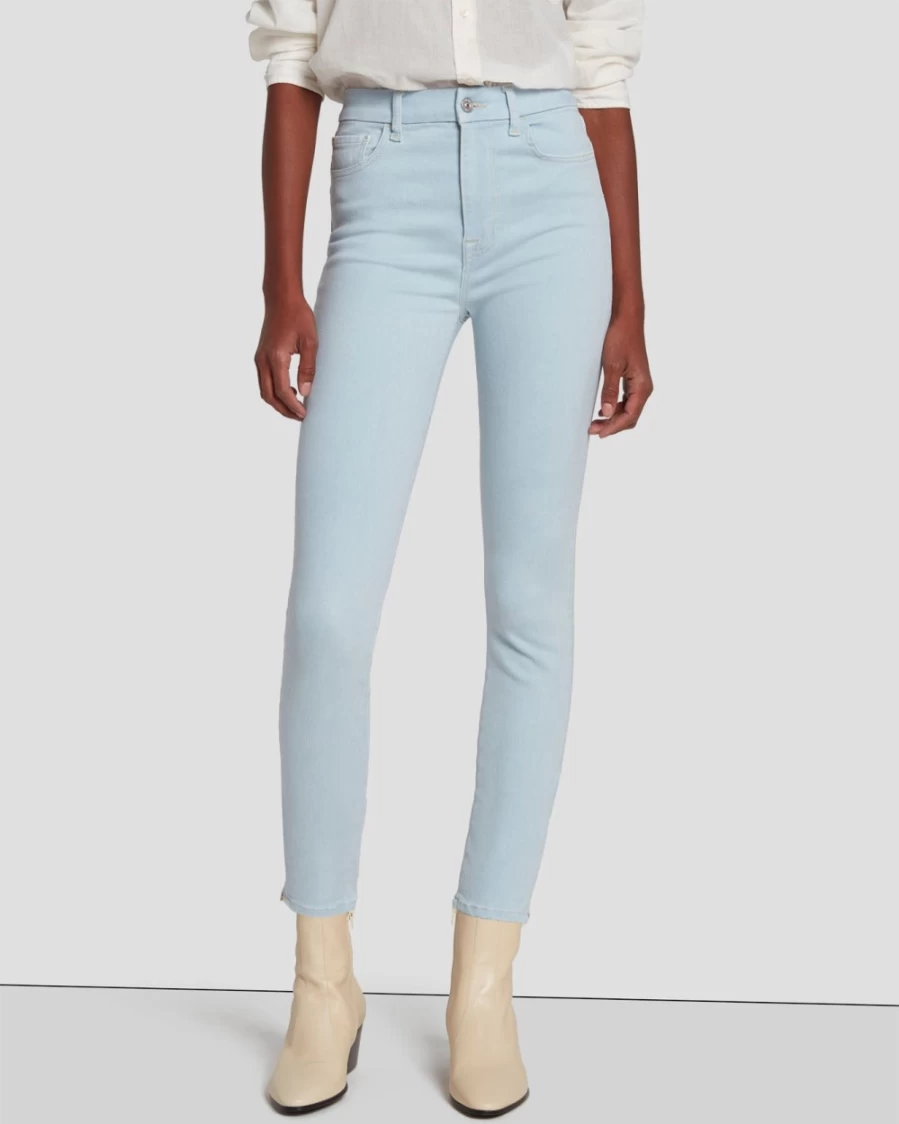 7 For All Mankind Women's No Filter Ultra High Rise Ankle Skinny Jeans in Peretti