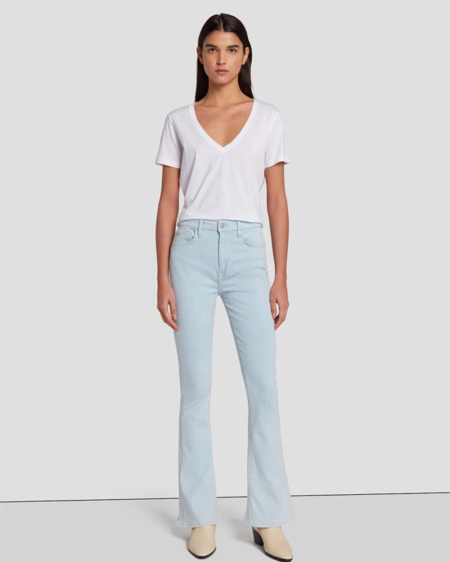 7 For All Mankind Women's Tailorless No Filter Uhr Skinny Bootcut Jeans