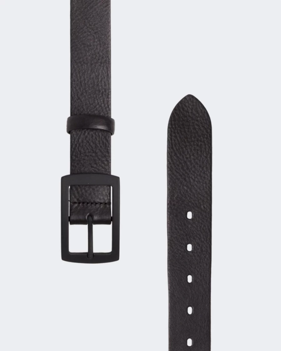 7 For All Mankind Women's Classic Black Leather Belt - Timeless Style & Comfort