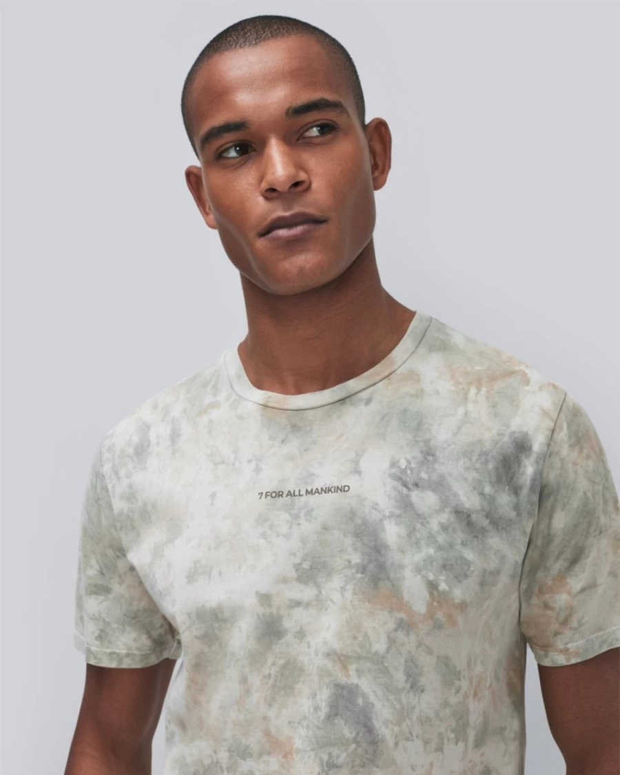 7 For All Mankind Men's Camo Mineral Tie-Dye T-Shirt
