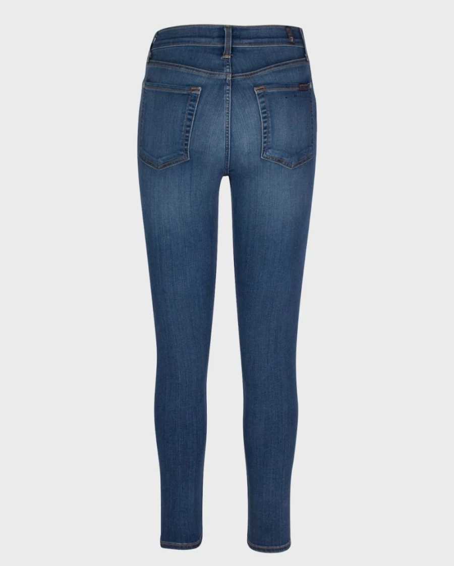 7 For All Mankind Women's Slim Illusion High Waist Skinny Jeans - Ankle-Length Love Story Denim