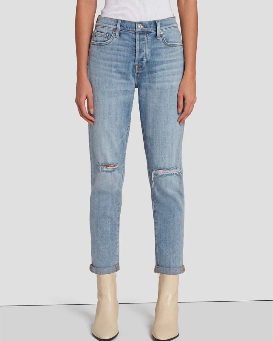 7 For All Mankind Women's Josefina In De Ville Broken Twill Jeans