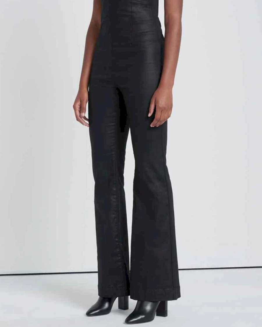 7 For All Mankind Women's Coated Flare Jumpsuit - Rabbit Hole Style