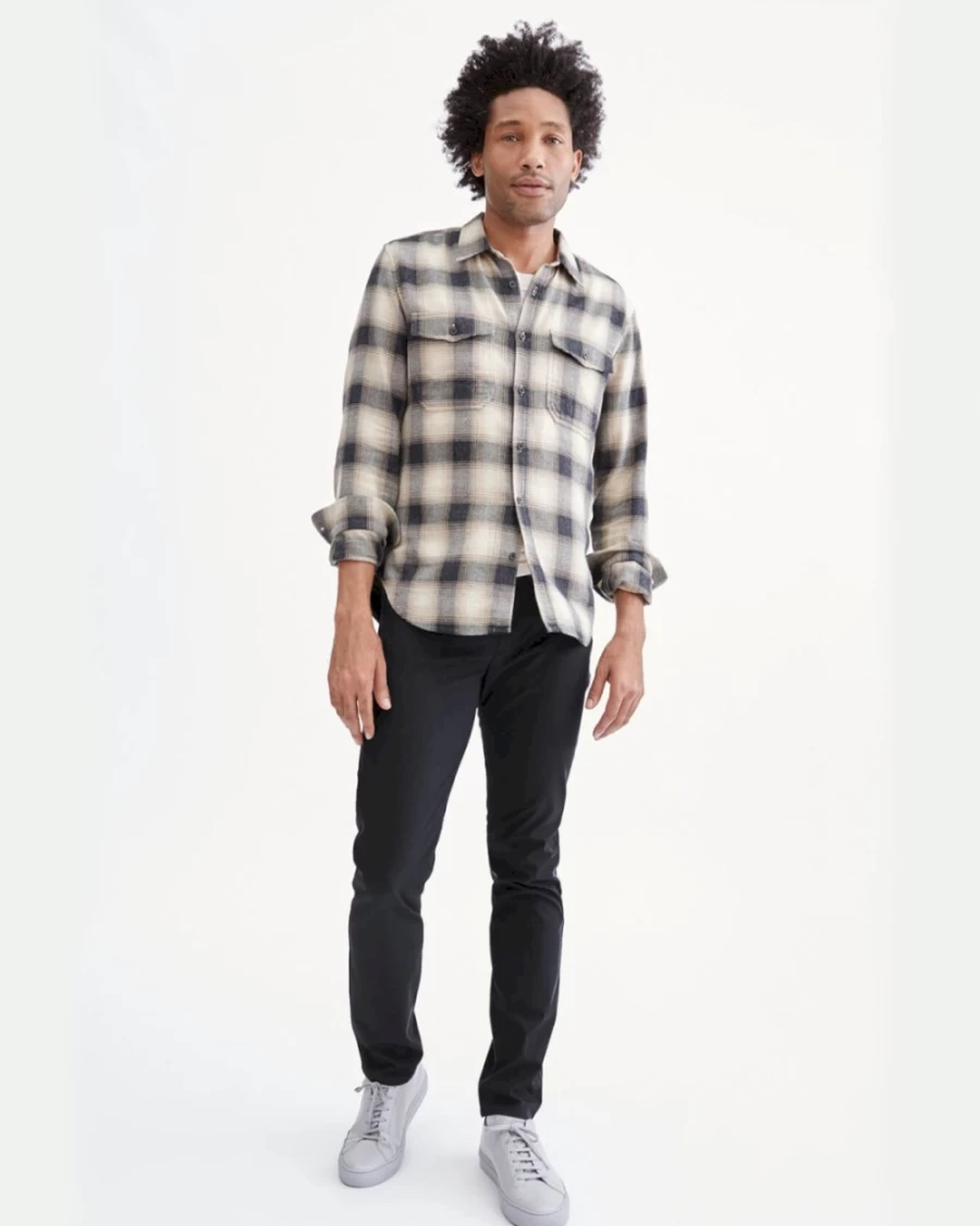 7 For All Mankind Men's Tech Series Adrien Black 5-Pocket Jeans