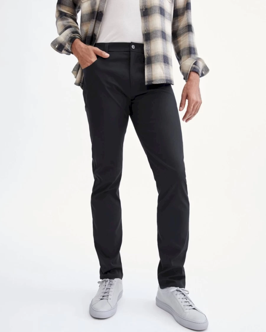 7 For All Mankind Men's Tech Series Adrien Black 5-Pocket Jeans