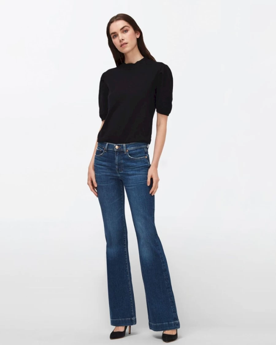 7 For All Mankind Women's Slim Illusion High-Waisted Dojo Jeans - Highline Fit
