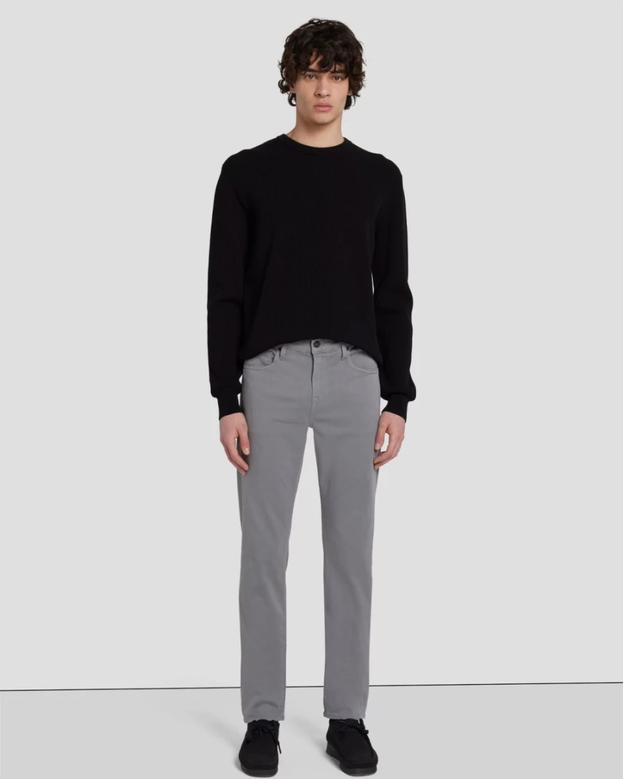 7 For All Mankind Men's Luxe Performance Slim Fit Light Grey Jeans