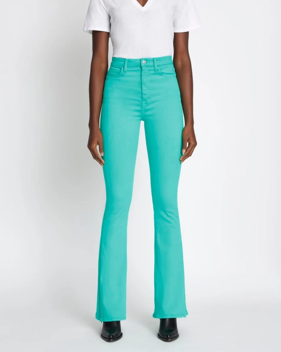 7 For All Mankind Women's Tailorless No Filter Uhr Skinny Bootcut Jeans in Atlantis Wash
