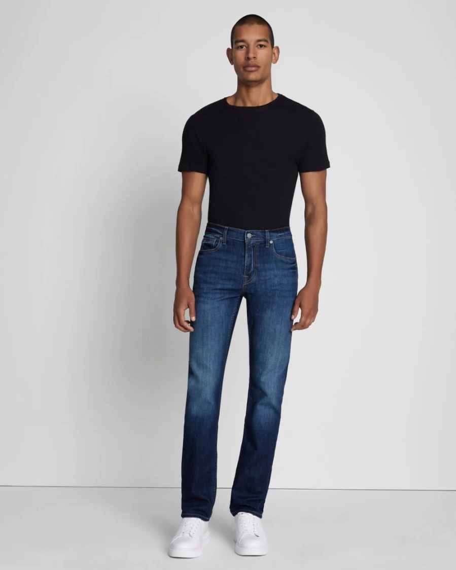 7 For All Mankind Men's Airweft Slimmy Squiggle Ironwood Jeans