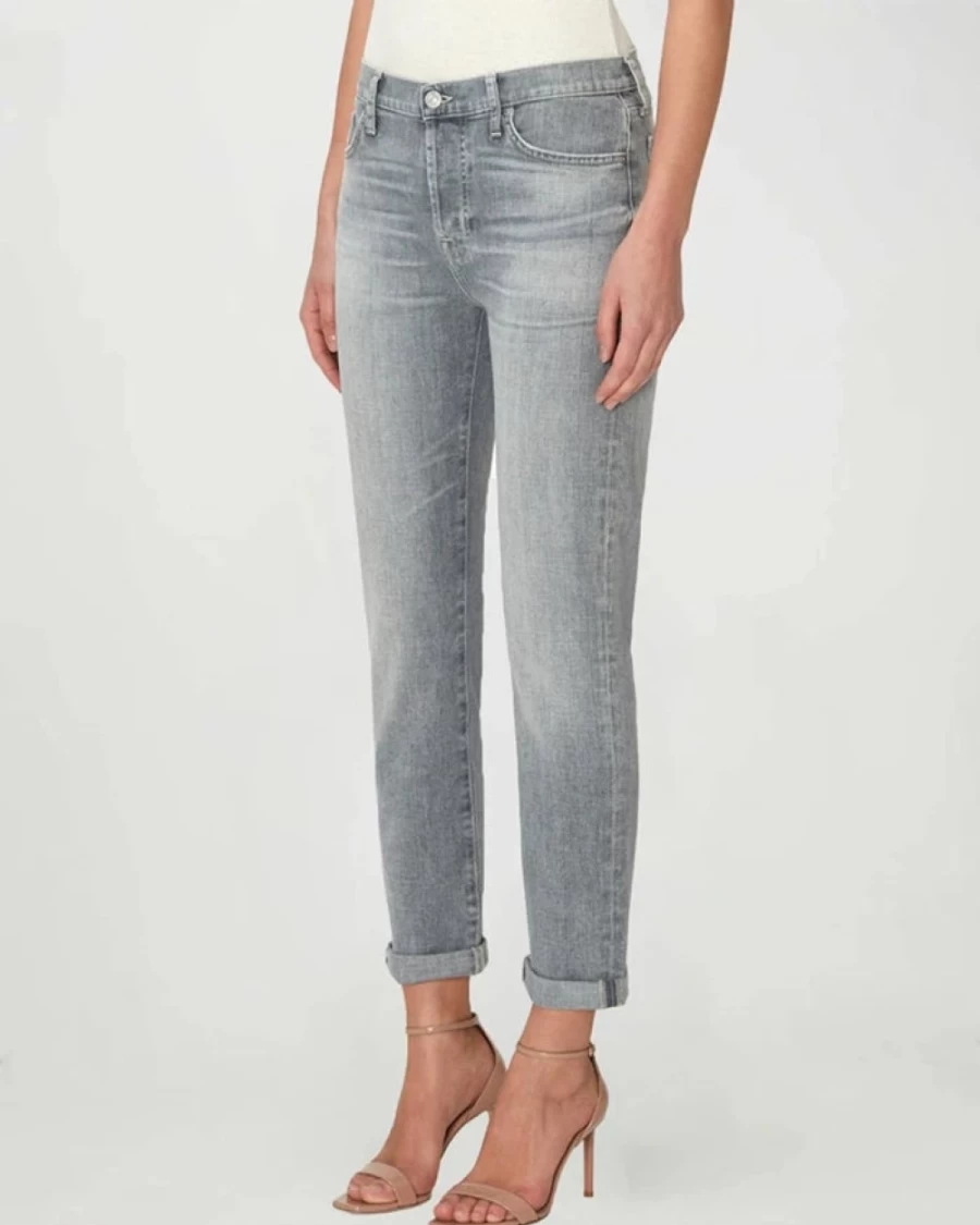7 For All Mankind Women's Left Hand Josefina Bergamot Grey Jeans