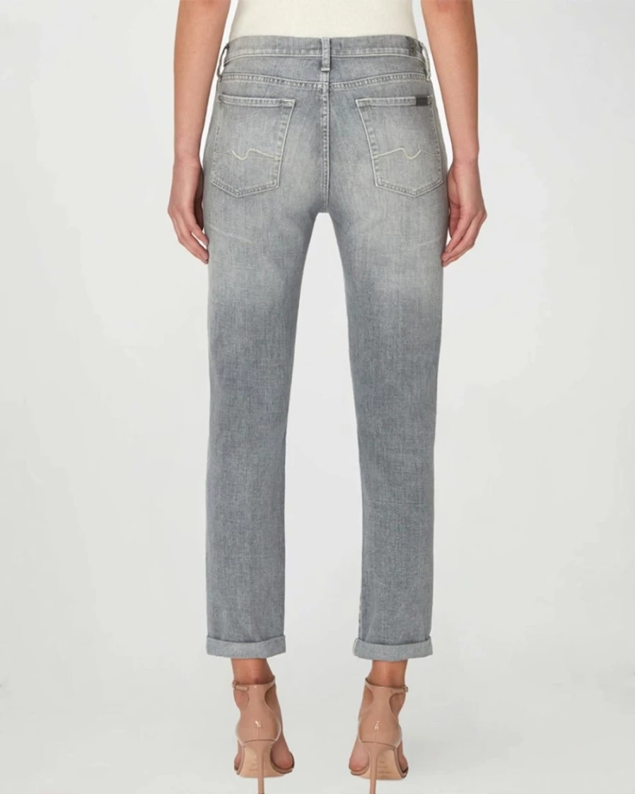 7 For All Mankind Women's Left Hand Josefina Bergamot Grey Jeans
