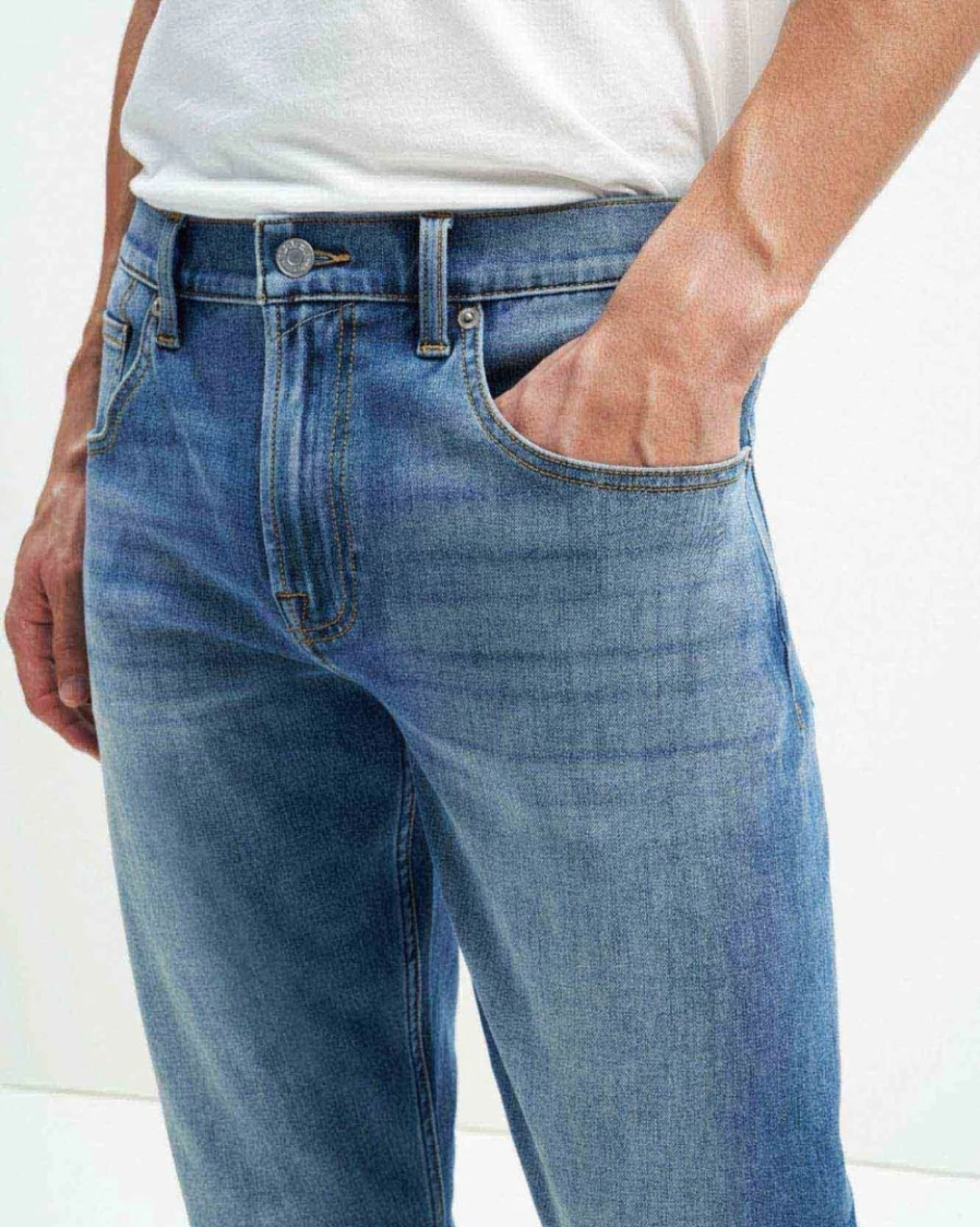 7 For All Mankind Men's Luxe Sport X Stretch Tek Adrien Jeans in Borrego Blue