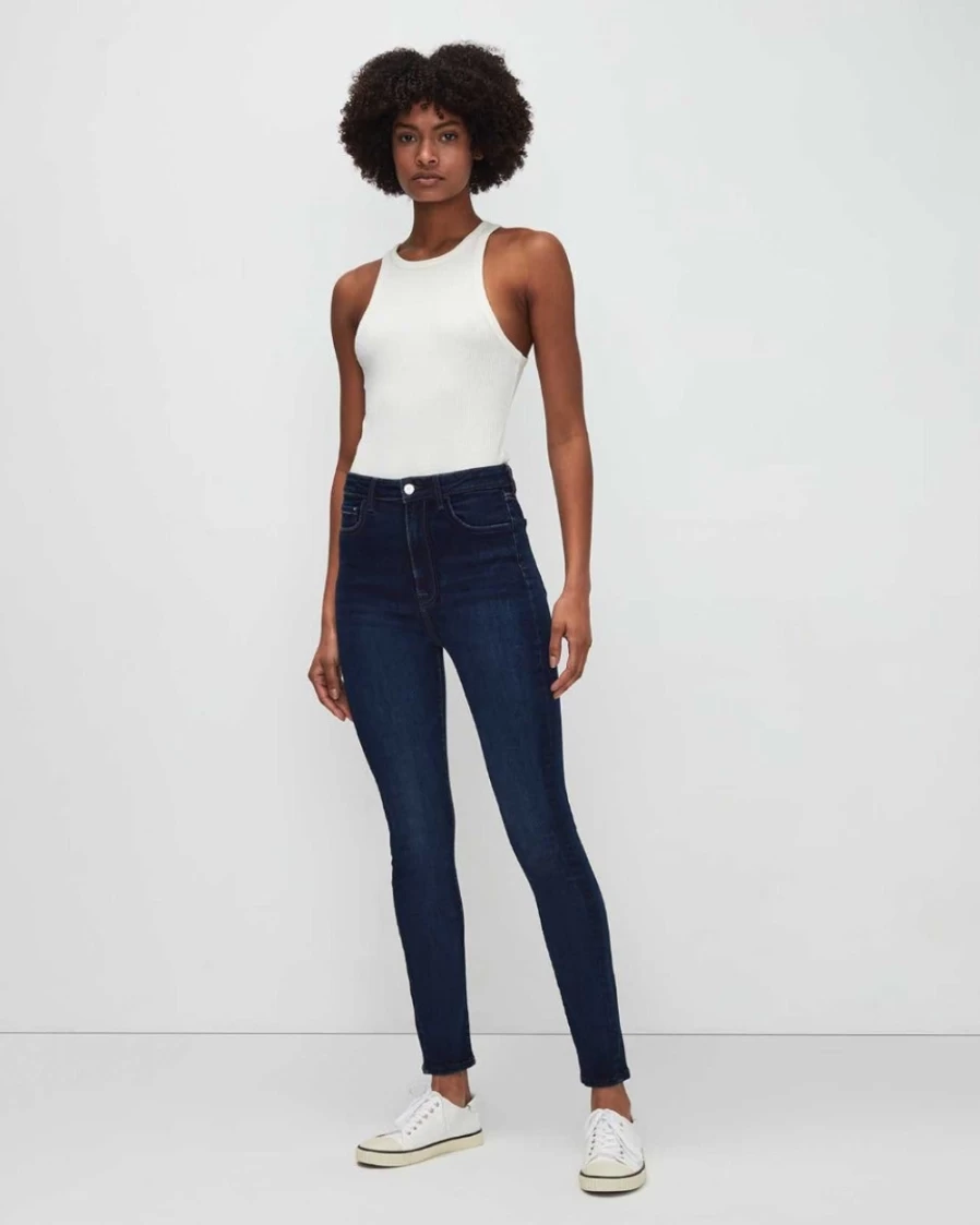 7 For All Mankind Women's Mariposa No Filter Ultra High Rise Skinny Jeans