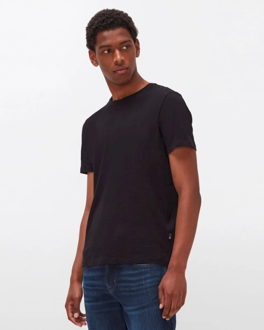 7 For All Mankind Men's Black Cashmere Blend T-Shirt