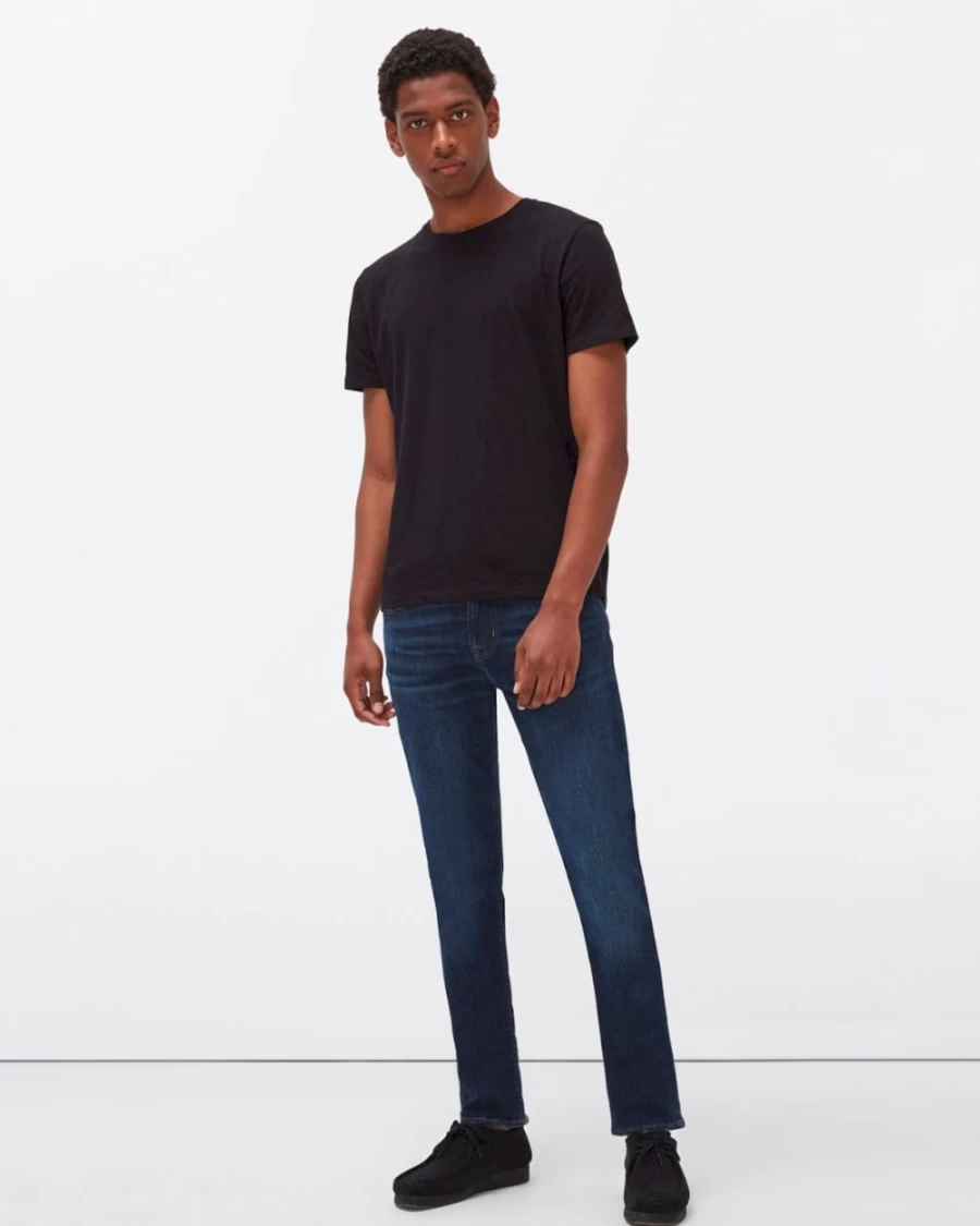 7 For All Mankind Men's Black Cashmere Blend T-Shirt