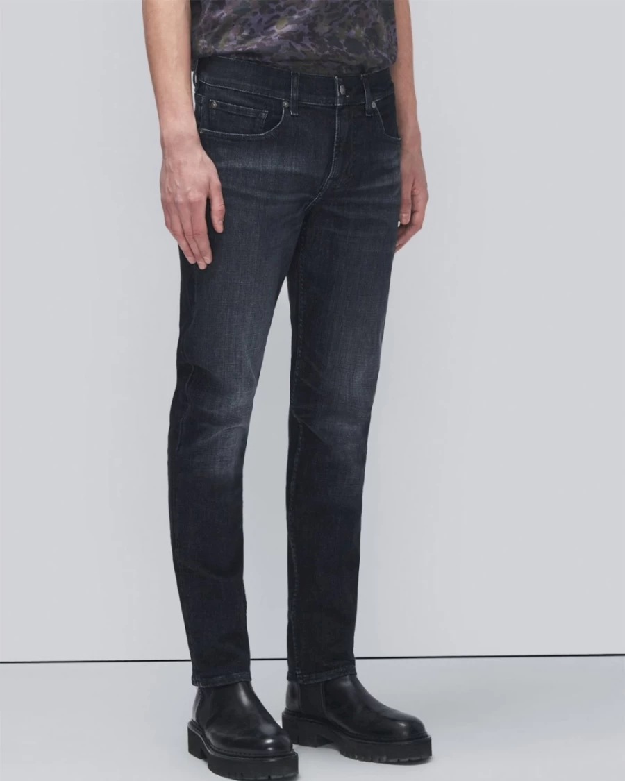 7 For All Mankind Men's Earthkind Stretch Tek Slimmy Tapered Jeans in Untouched Wash