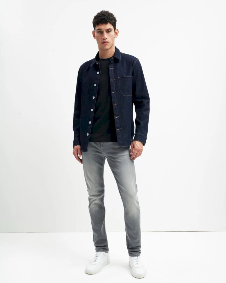 7 For All Mankind Men's Luxe Performance Slim Fit Tapered Gray Jeans