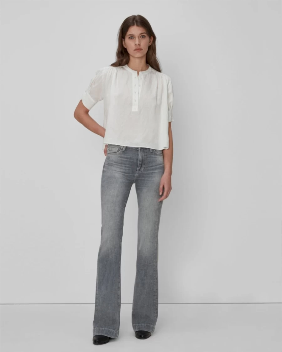 7 For All Mankind Women's Left Hand Dojo Jeans in Bergamot Grey