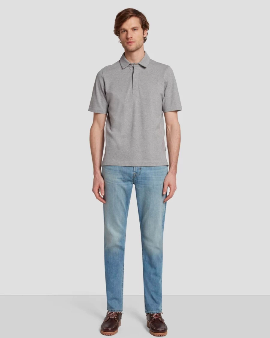 7 For All Mankind Men's Airweft Adrien Jeans - Santa Cruz Wash Slim Fit Denim Pants
