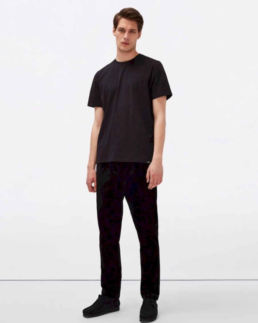 7 For All Mankind Men's Black Warm Twill Jogger Chino Pants