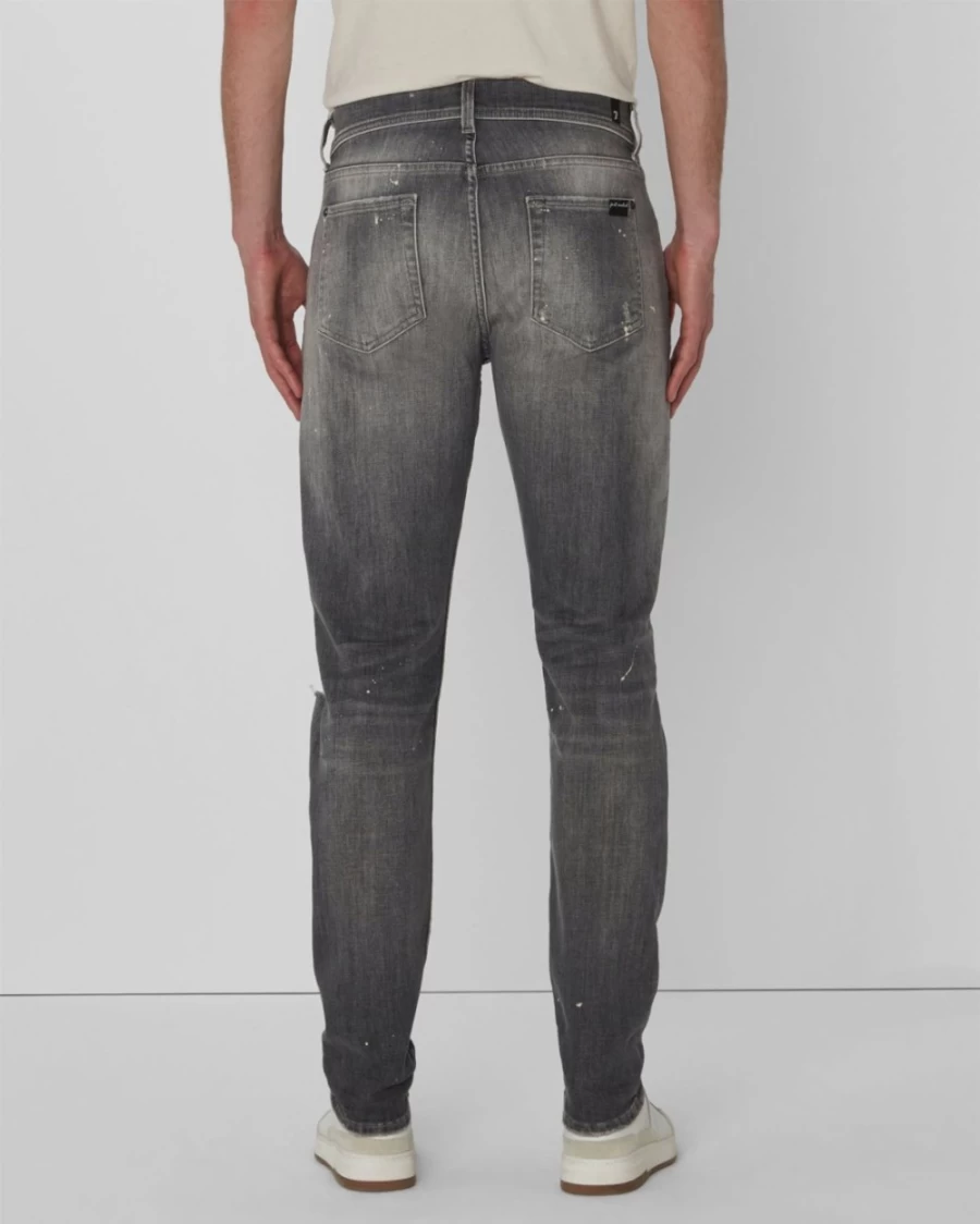 7 For All Mankind Men's Luxe Sport X Stretch Tek Slim Fit Tapered Jeans in Euphoria Wash