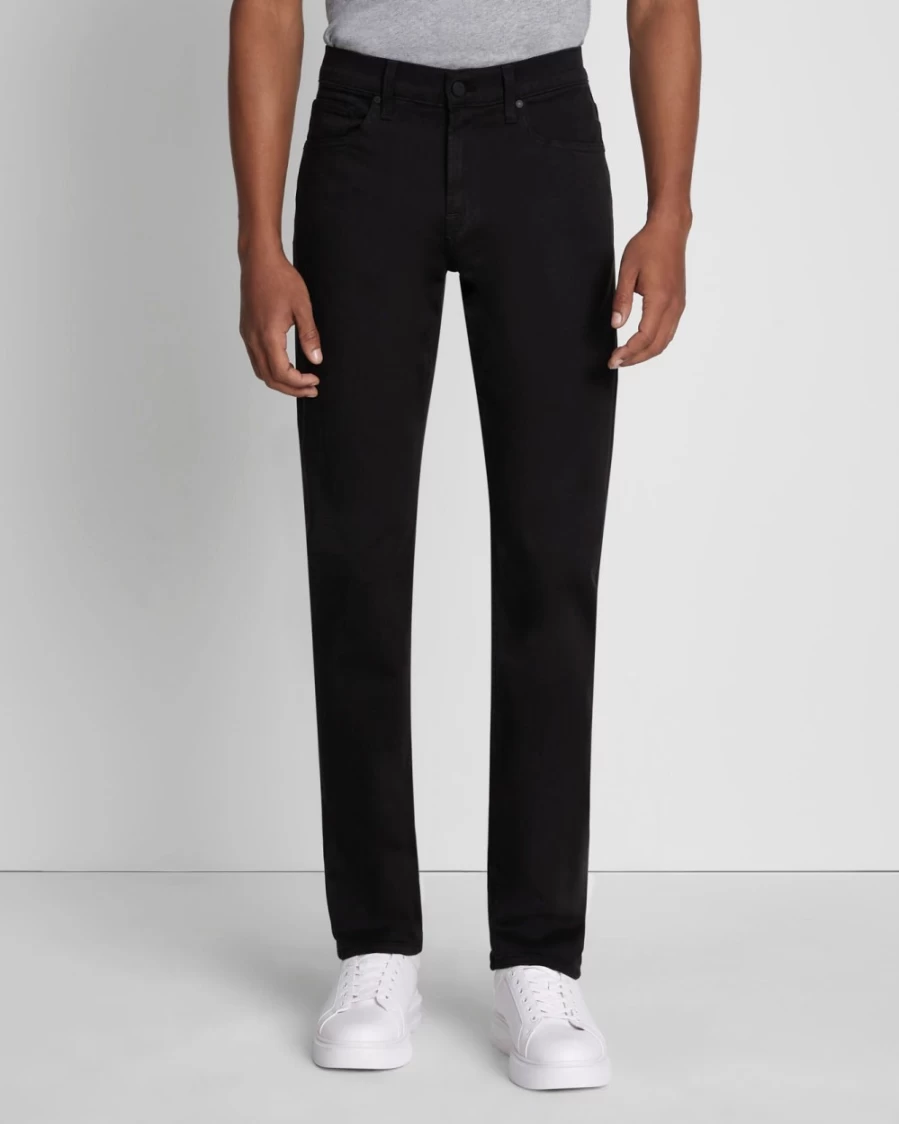 7 For All Mankind Men's Luxe Performance Plus Slim Fit Black Jeans