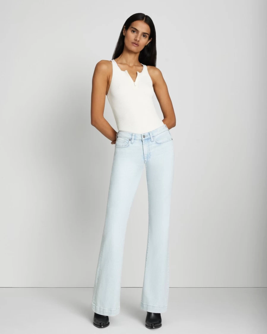 7 For All Mankind Women's Vintage Luxe Tailorless Dojo Jeans in Edis Wash