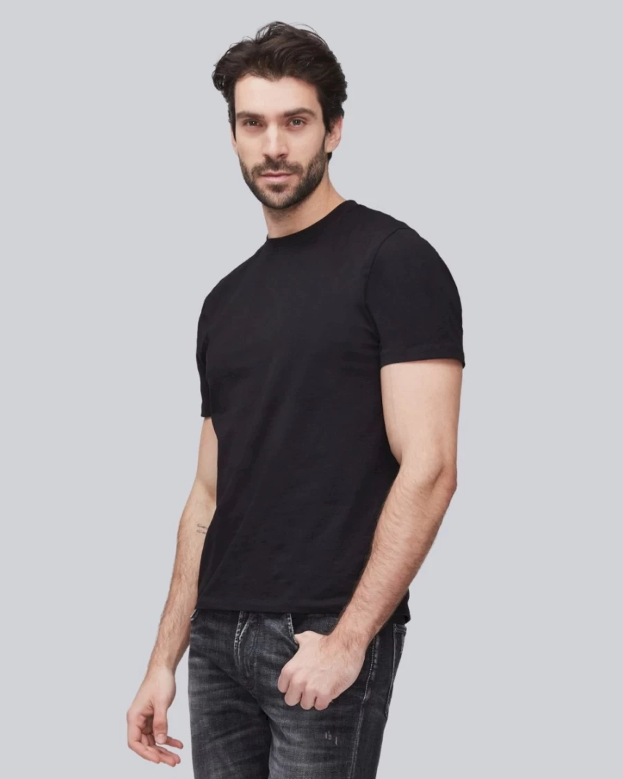 7 For All Mankind Men's Luxe Performance Black T-Shirt